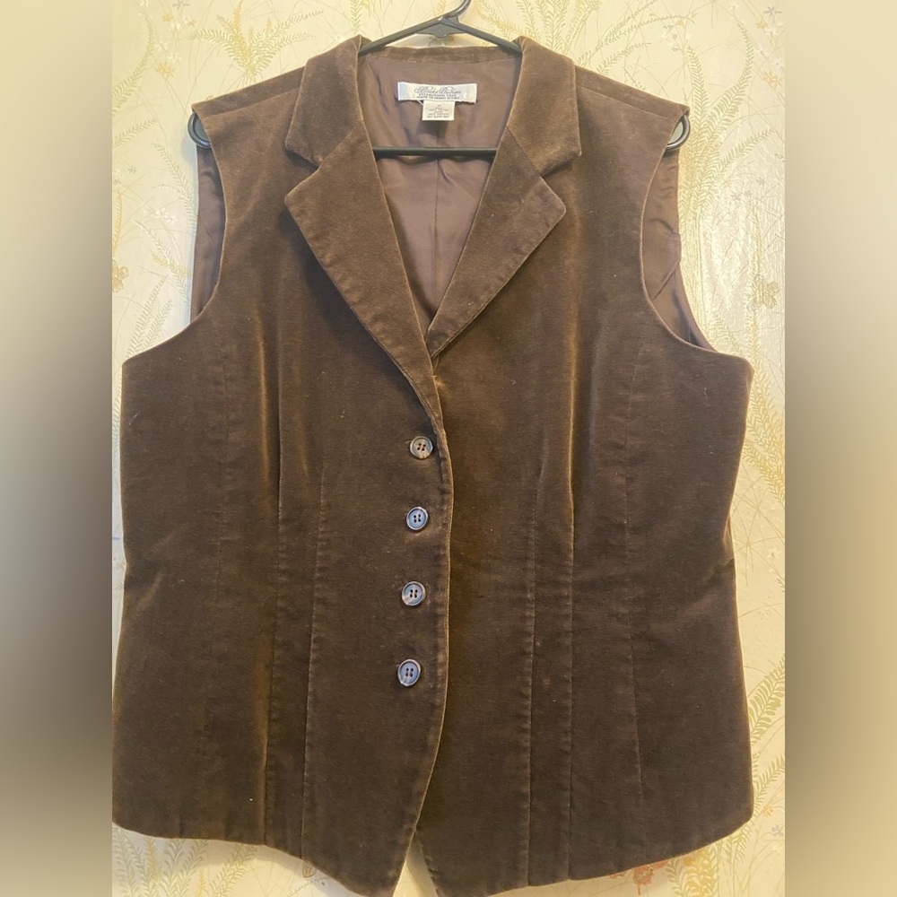 Brooks Brothers Brown Velvet Vest Men’s